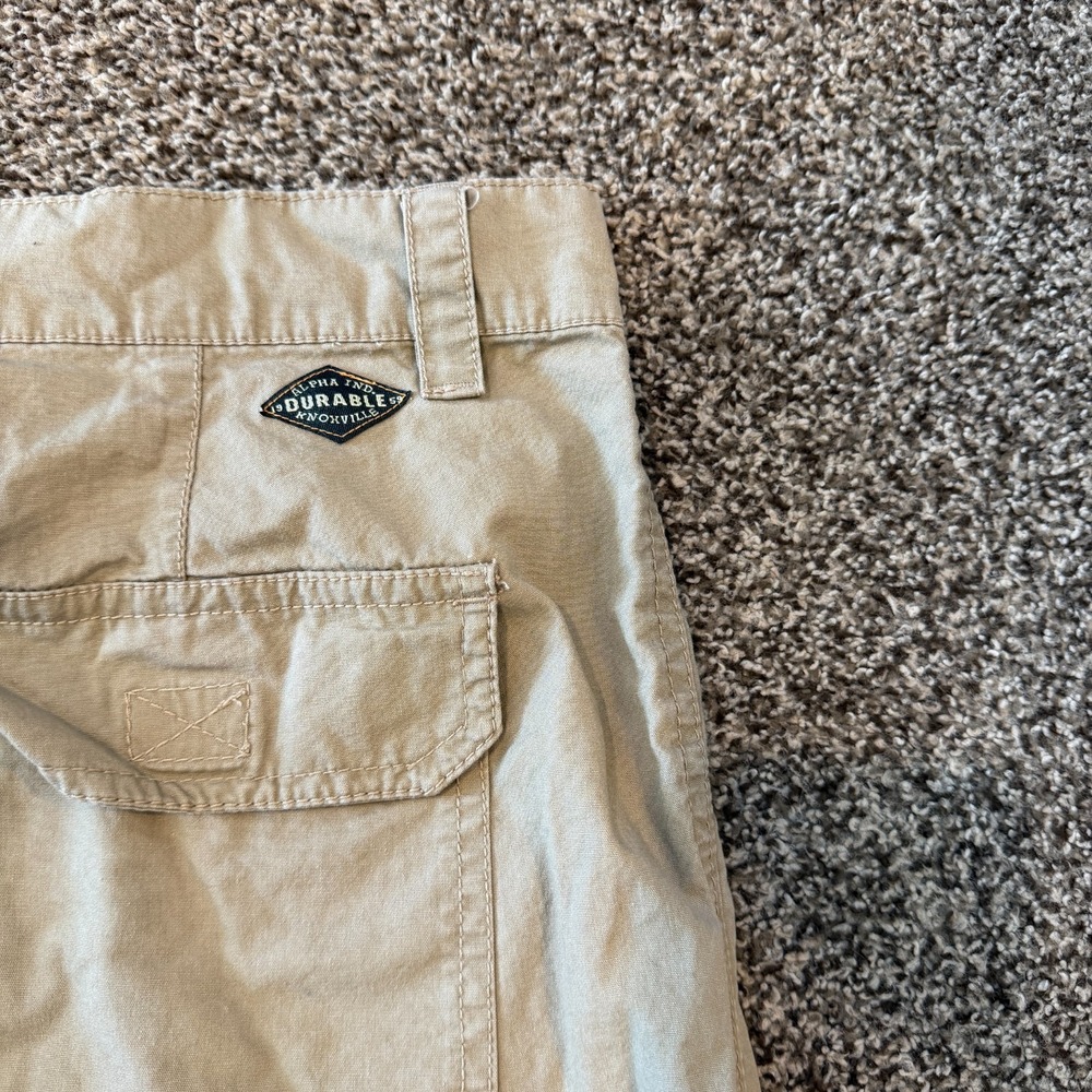 Alpha Industries Men's Size 34 Beige Cargo Army Military Shorts Lightweight 11"